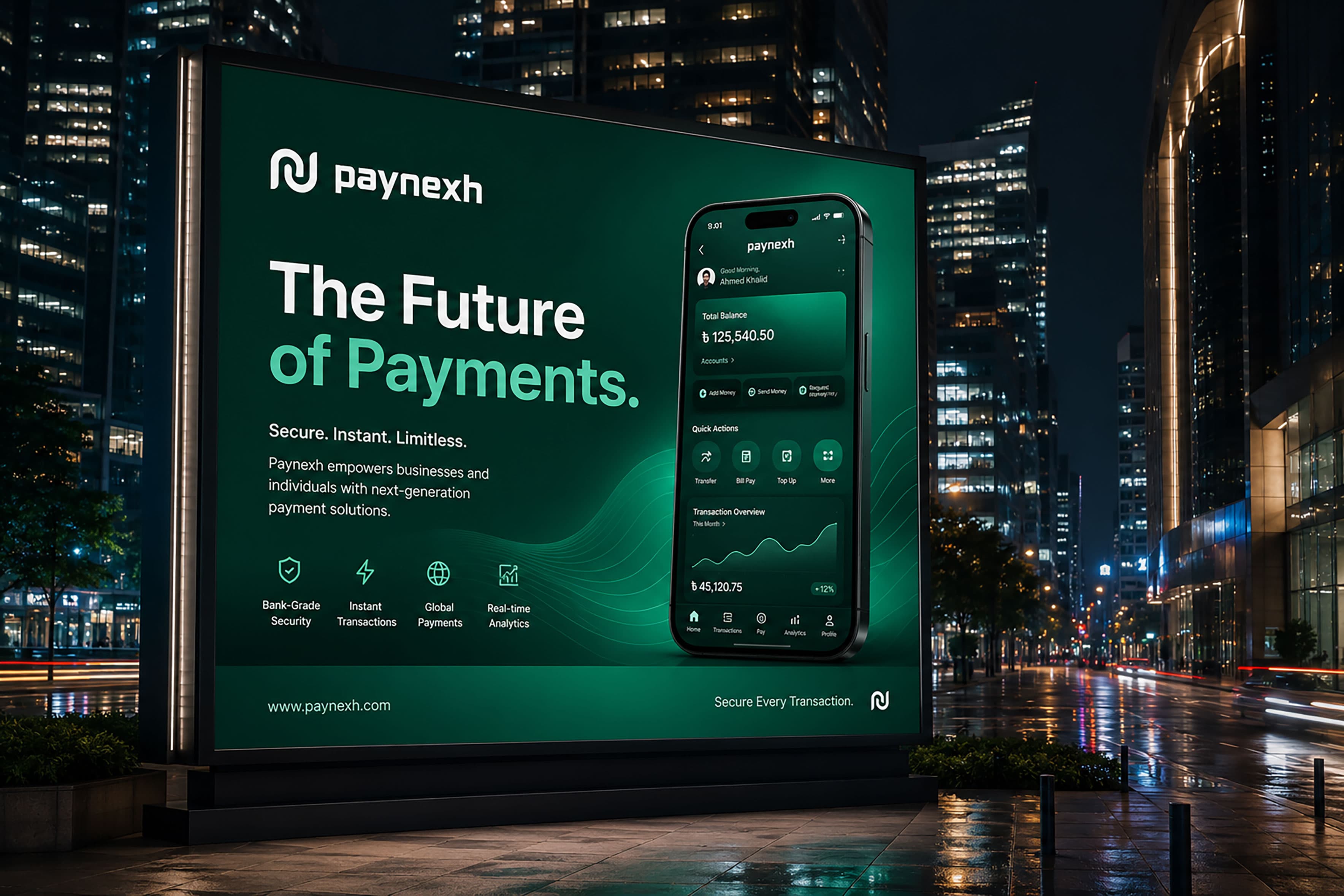 Paynexh payment campaign billboard
