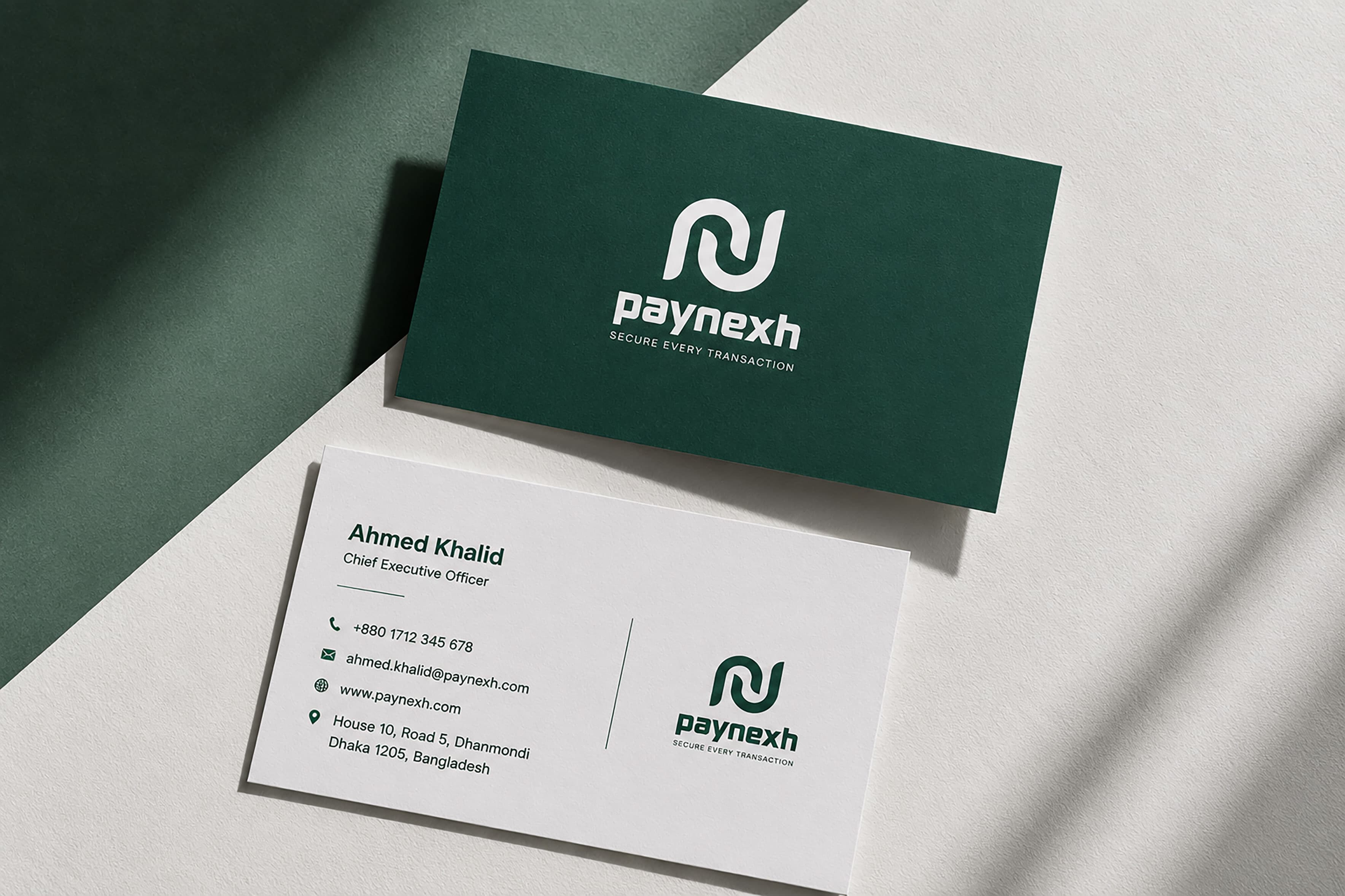 Paynexh brand identity application