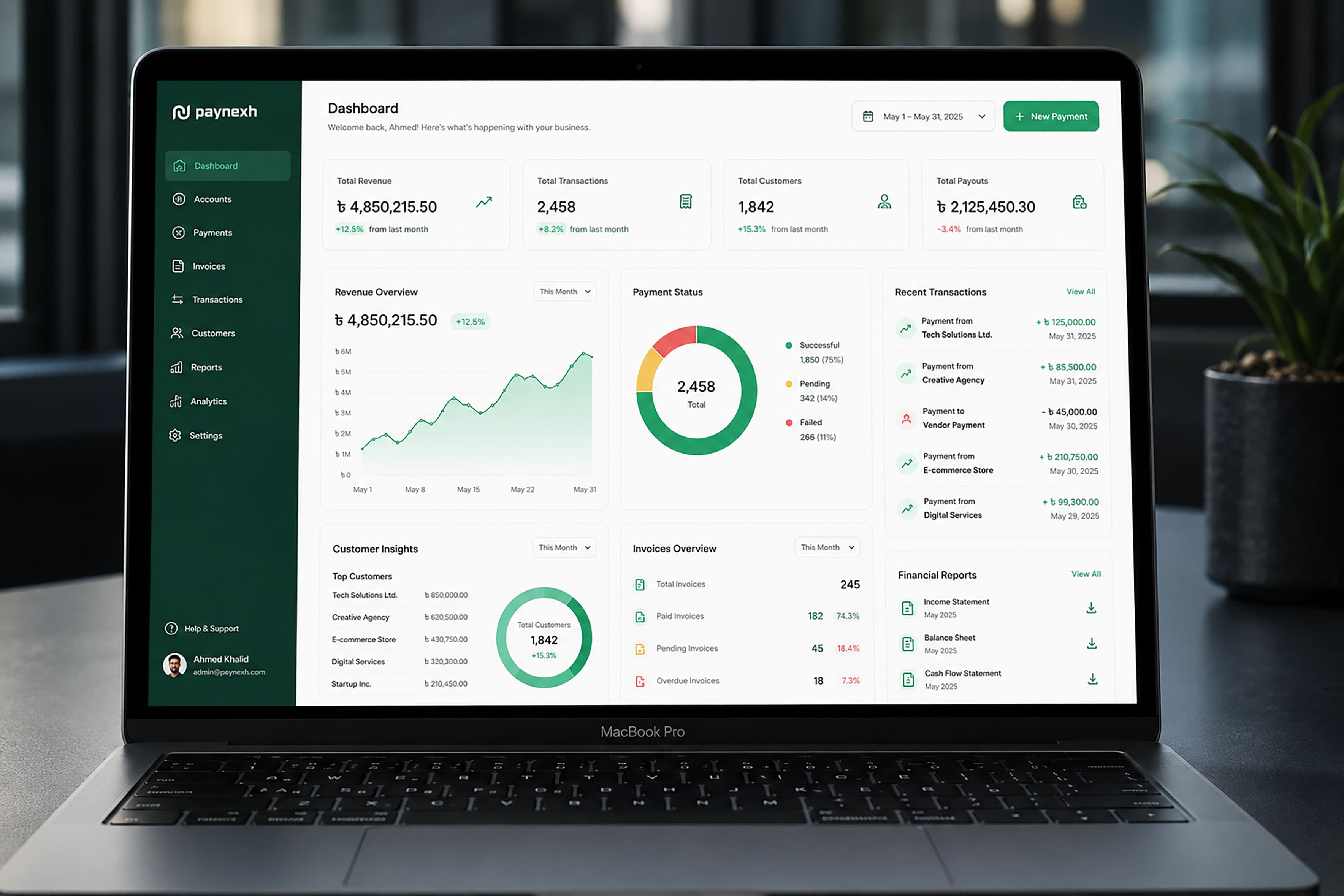 Paynexh brand identity application