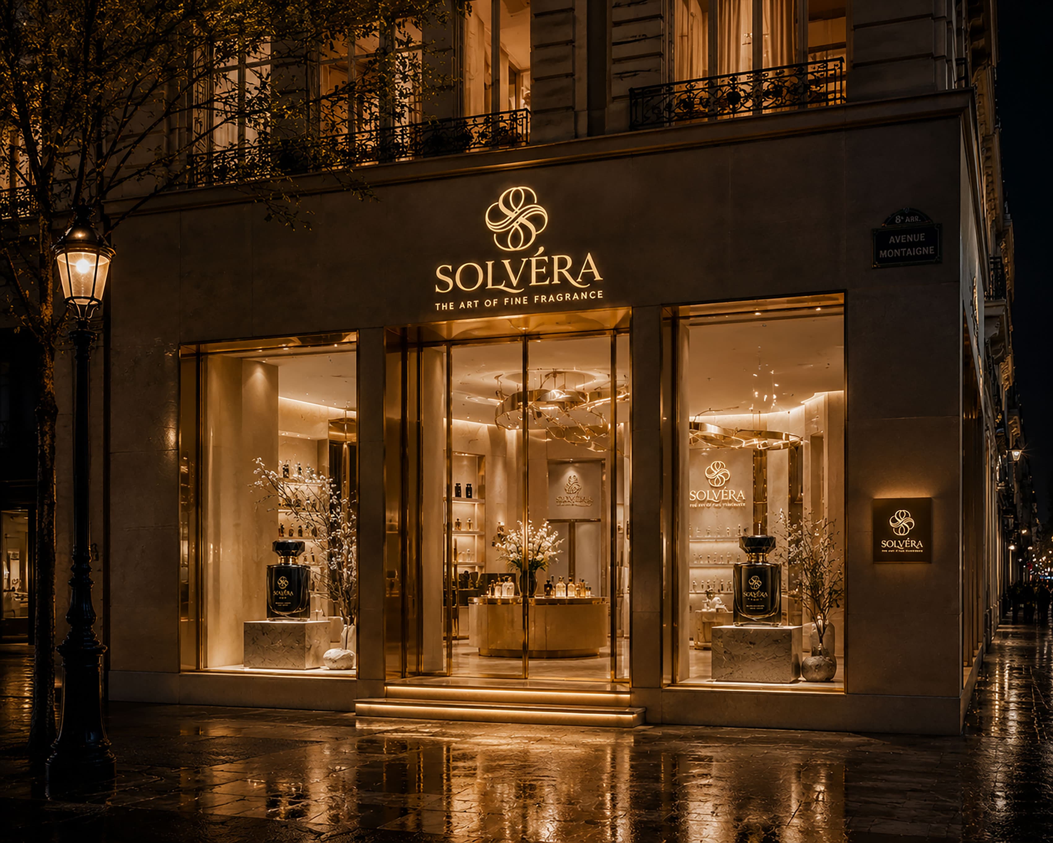 SOLVÉRA illuminated storefront
